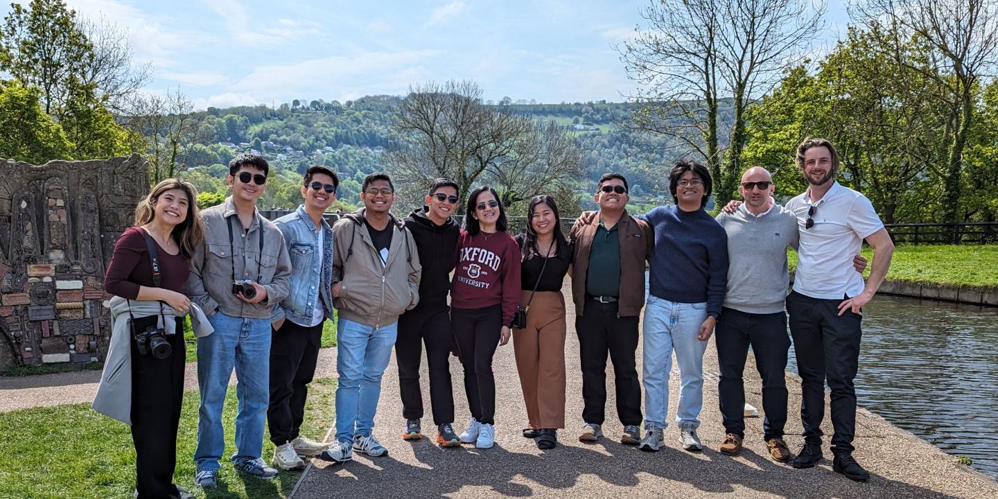 A recent group of Celticos guests near Pontcysylte Aqueduct